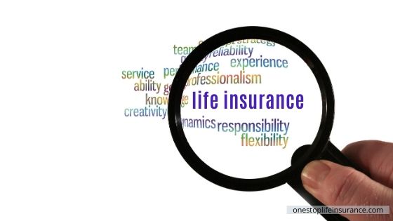 magnifing glass with the words life insurance