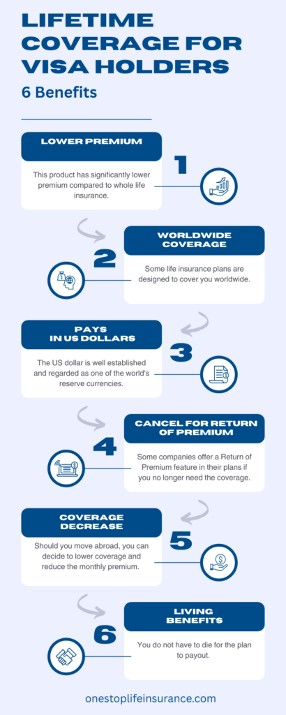 Lifetime Coverage for Visa Holders: 6 Benefits 2 infographic on lifetime covreage for visa holders 6 benefits